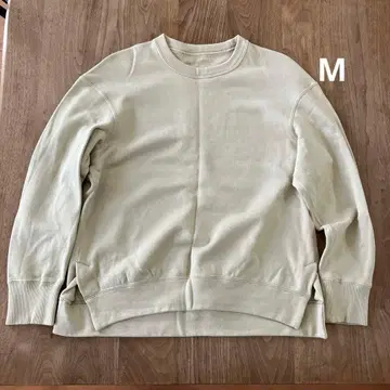 북유럽, 생활용품점 사이드 슬릿 트레이닝복 맨투맨 베이지 M