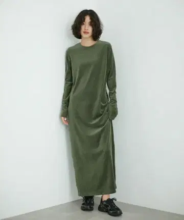 ADAM ET ROPE 벨로아 BOTANICAL DYED DRESS