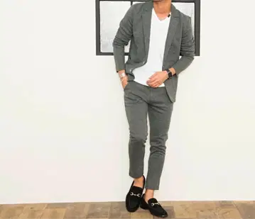 실버 바이 레드 셋업 캐주얼 수트 테일러드