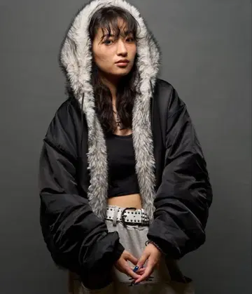 WHO'S WHO gallery 2way 리버서블 퍼 블루종