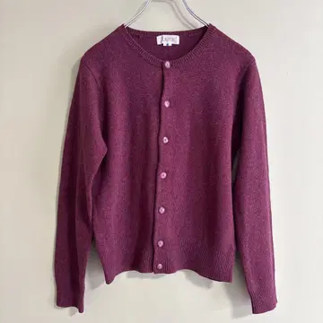 KEITH 와인 레드 니트 가디건 M