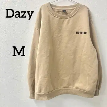 Dazy 로고 맨투맨 베이지 M 사이즈