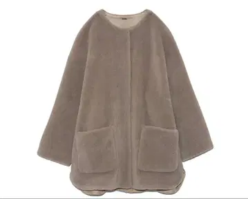 Mila Owen 노카라 코트 노카라 셔츠 커브 보아 자켓