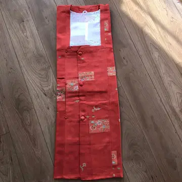 오렌지 꽃무늬 새 무늬 겉옷