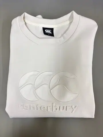 canterbury 엠보싱 로고 베이지 화이트 맨투맨