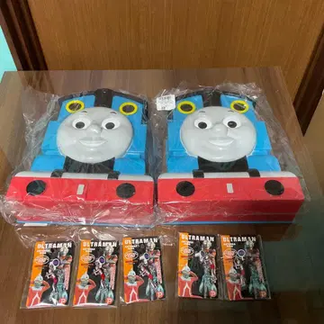 레트로 굿즈 토마스 수납 박스 2개 세트 울트라맨 피규어 5개