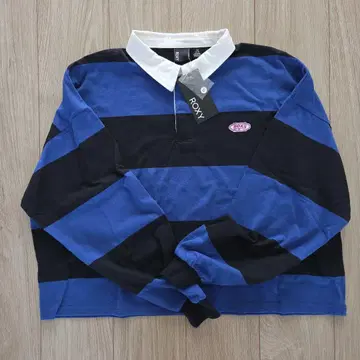 미사용 새상품 ROXY 록시 피케 셔츠 롱 T 긴팔 패널 보더