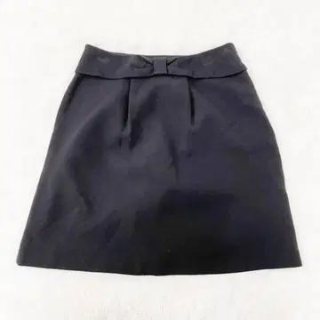 [ index ] 인덱스 사다리꼴 스커트 ( M ) 리본 블랙 귀여운