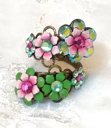 미하엘 네그린 꽃 모티브 스네이크 반지