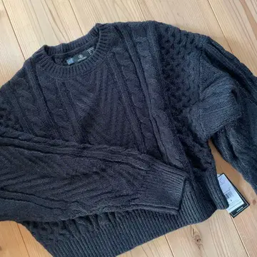 새상품 VOLCOM 여성용 케이블 니트 스웨터 S