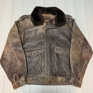 극강의 멋 빈티지 G-1 A-2 플라이트 자켓 견장 양가죽 라이너