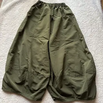 unica 유니카 여성용 와이드 팬츠 벌룬 팬츠 하카마 팬츠 카키