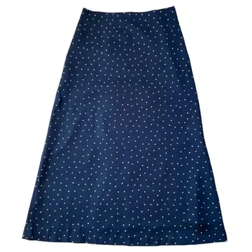 유나이티드 애로우즈 도트 무늬 롱 스커트 네이비 L