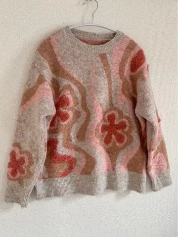 ALLUMETTE 아류메트 꽃무늬 니트 스웨터