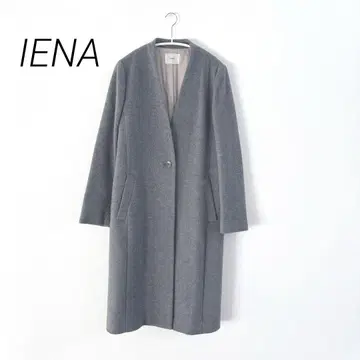 IENA 코트 노카라 V넥 그레이