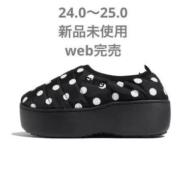 SUBU PLATFORM 블랙/화이트 도트 통굽 새상품 완판