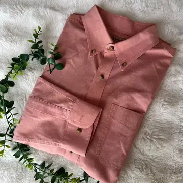 새상품급 L.L.Bean 남성용 긴팔 셔츠 L-REG 오렌지 계열