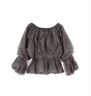 내추럴 뷰티 베이직 시어 개더 페플럼 블라우스