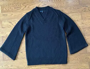 ISABEL MARANT 블랙 V넥 긴팔 니트 스웨터