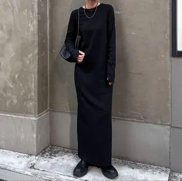 feepur 컷 리브 롱 원피스