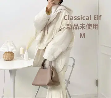 미사용 새상품 클래식 엘프 레이어드 퀼팅 블루종 아우터 M