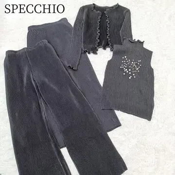 [ 스페치오/SPECCHIO ] 4종 세트 플리츠 가디건 스커트