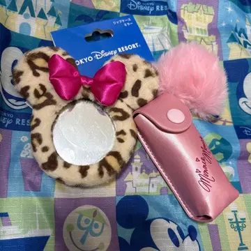 디즈니 리조트 레오파드 무늬 미니 립 케이스