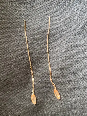 새상품급 K10 핑크 골드 귀걸이 체인 귀걸이 아메리칸 귀걸이