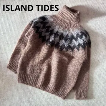 미사용 새상품급 ISLAND TIDES 페어아일 터틀넥 니트 노르딕