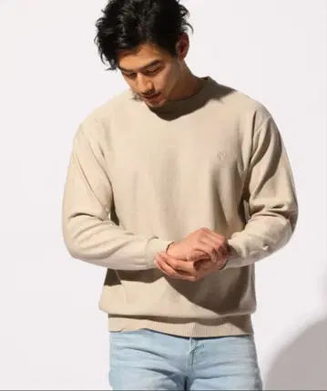 베이플로우 2색 린넨 니트 풀오버 2벌 M 사이즈