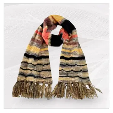 미쏘니 MISSONI 다색 물결 무늬 니트 스톨