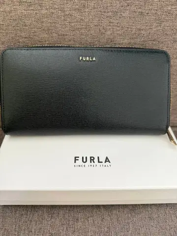 FURLA 블랙 가죽 장지갑