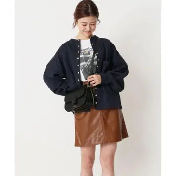 U by SPICK&SPAN 도트 버튼 가디건 블랙