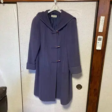 VINVERT 후드 부착 더플 코트 보라색