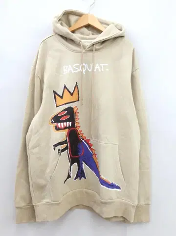 미사용 REASON x BASQUIAT 후드티 공룡 속기모
