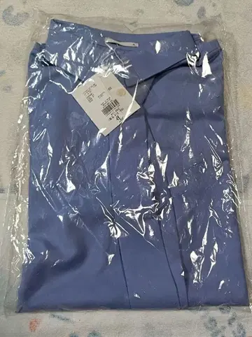 지나시스 Long Tie Shirt eL 타이 셔츠 블루 새상품 엘르