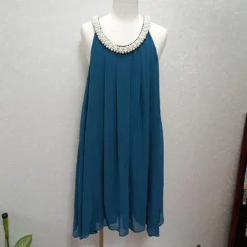 틸 컬러 쉬폰 드레스