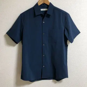 EDIFICE 에디피스 오픈 카라 반팔 셔츠 M 네이비 남성용