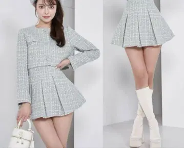 최저가 Darich 팬시 트위드 숏 자켓 [ 셋업 ]