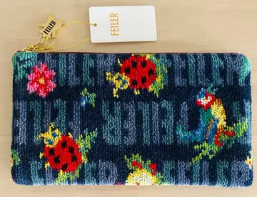 플랫 파우치 L 페이러앤하이디 네이비 이벤트 한정 파우치