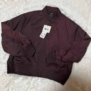 [택 포함 새상품] UNIQLO :C 보머 자켓 와인 M사이즈