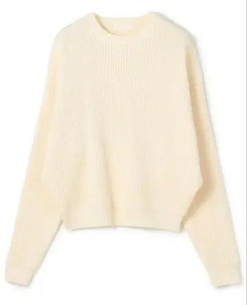 Ballsey 화이트 리브 긴팔 스웨터