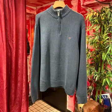 vintage CHAPS half-zip cotton knit