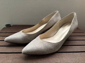 [ AuBANNISTER ] 그레이 스틸레토 펌프스