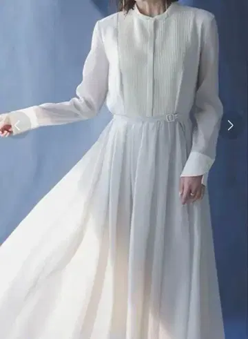 새상품 anuans 시어 도킹 핀턱 부잠 원피스