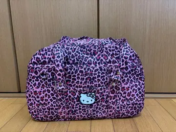 완판템 아베일 키티 표범 무늬 핑크 보스턴 백