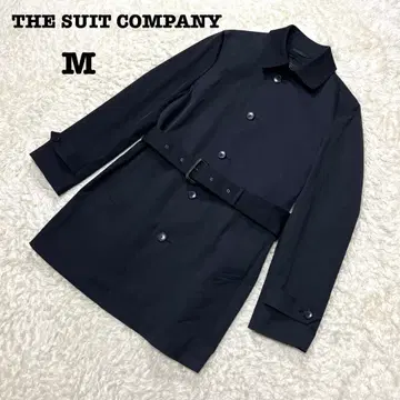 더 수트 컴퍼니 남성용 트렌치코트 발수 가공 벨트 비즈니스 아우터