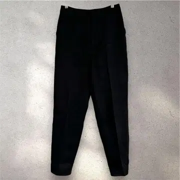 SLOBE IENA habi 새틴 테이퍼드 팬츠 블랙 38M 블랙