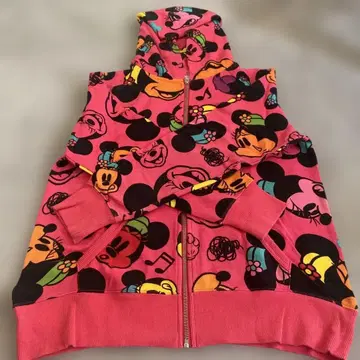 미니 마우스 풀 집업 후드티 핑크 TOKYO Disney RESORT