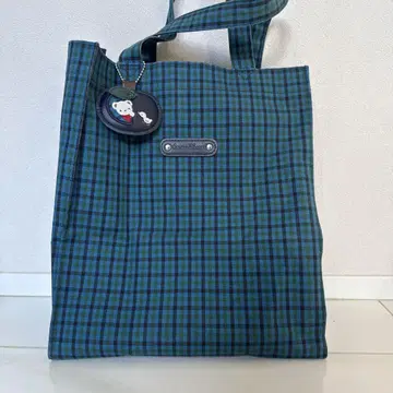 체크 무늬 토트백 familiar 새상품급 레슨백